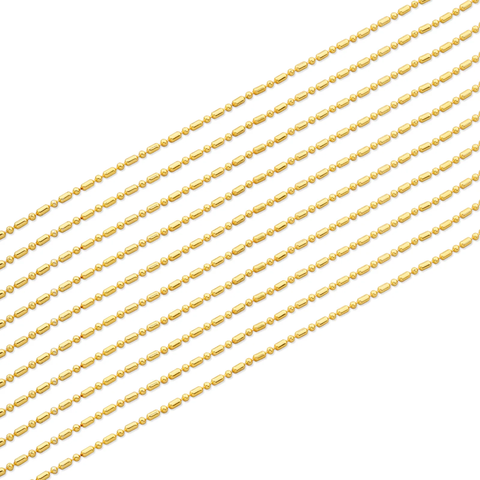 5PCS bijoux 16-30 in 18K Gold Filled Fox Tail Chaînes Colliers Wholesale 