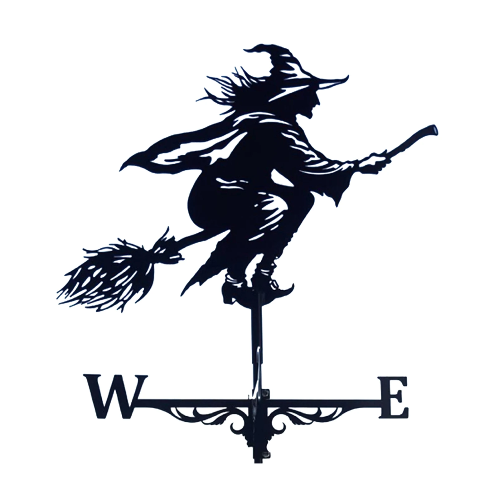 Witch Weathervane Weather Vane Wind Direction Indicator Outdoor Barn Decor