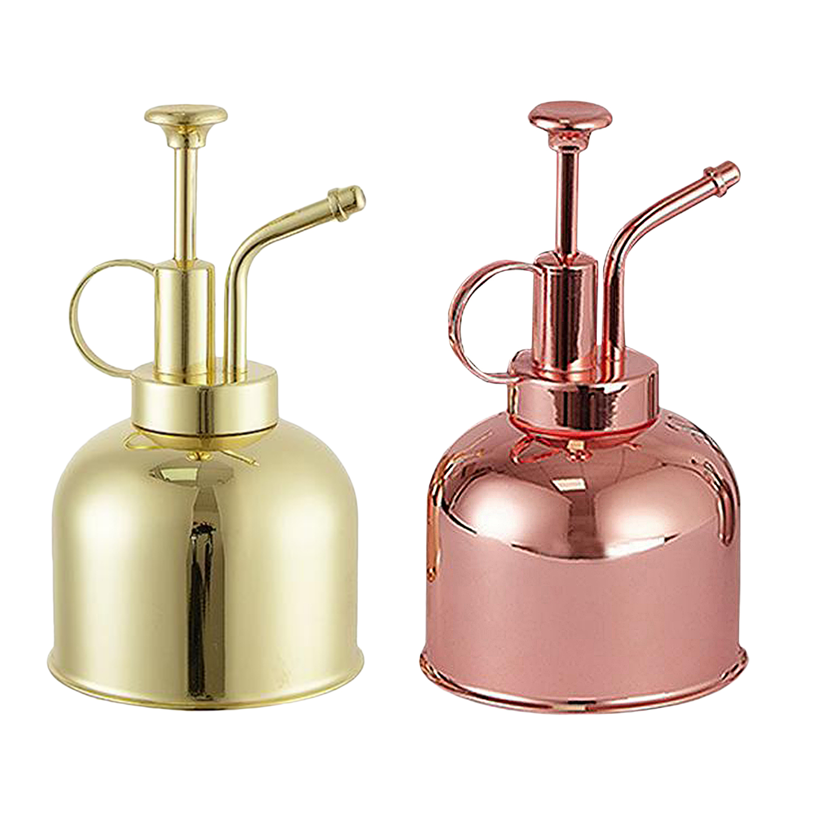 Retro Style Plant Mister, 6 Inches Tall Alloy Top Pump One Hand Watering Can Indoor Plant Spray Bottle