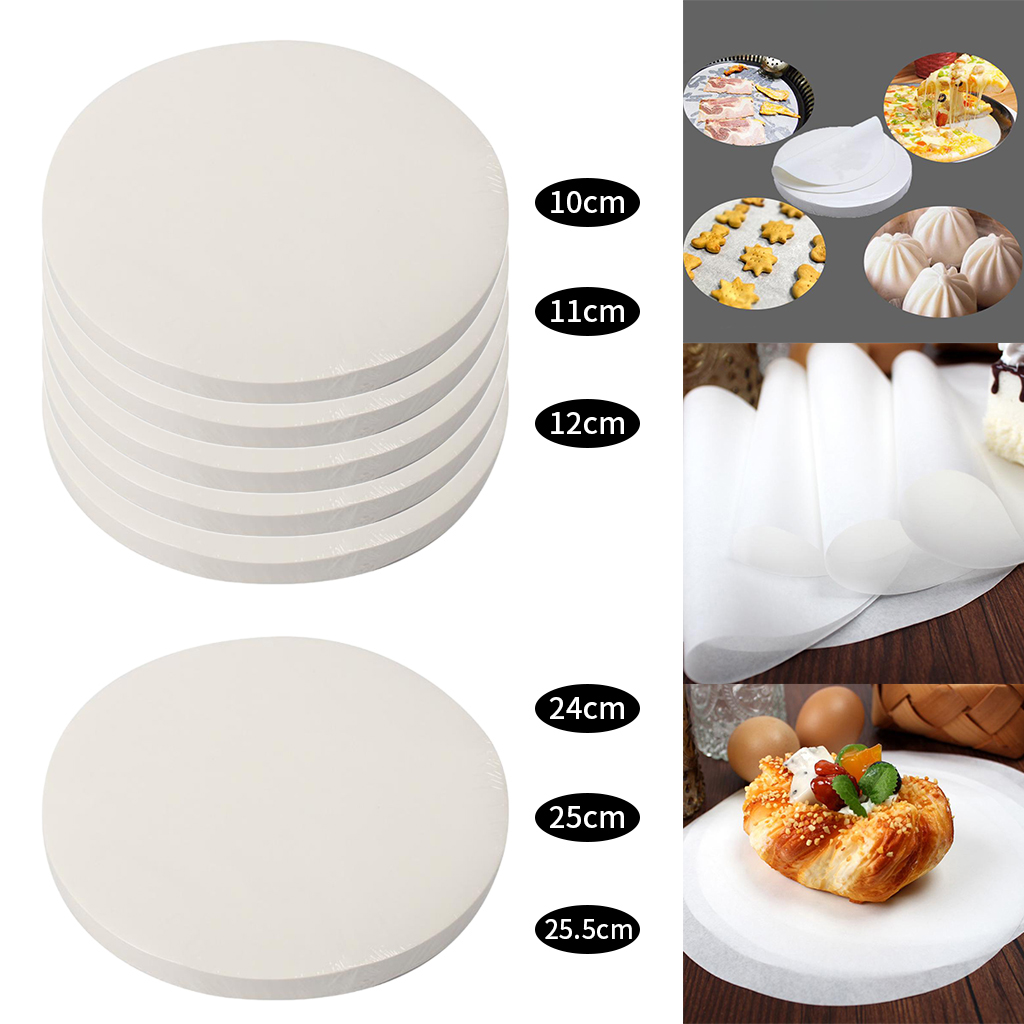 Round Baking Paper Circle Parchment Paper Liner BBQ Oven Patty Hamburger Paper Cake Non-Stick Baking Tool for Baking Cookies