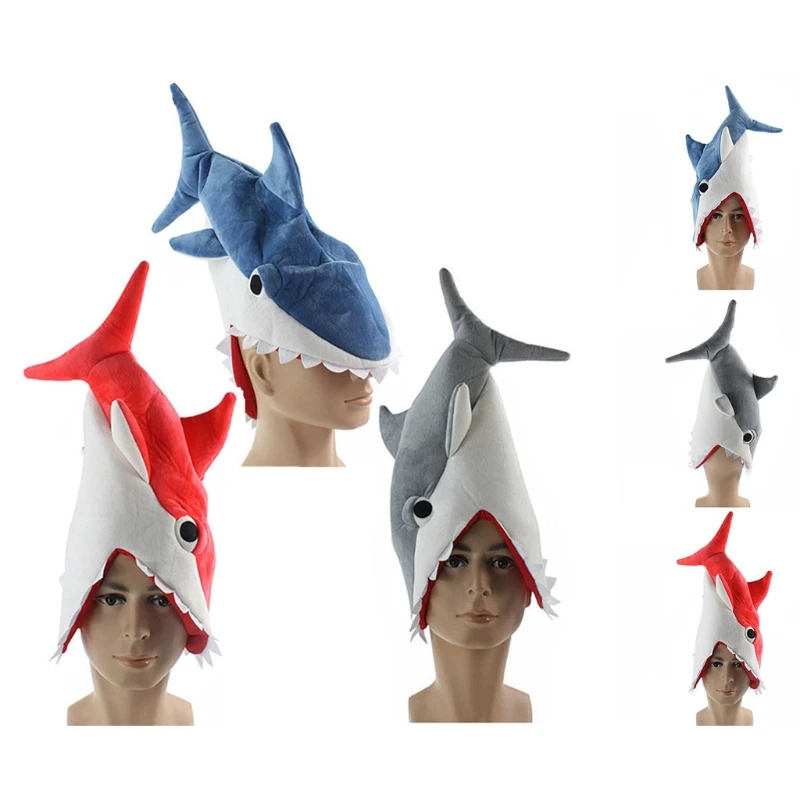 SSN 2021 Peluche Hat Shark Rotazione Posteriore da Regalo Regolabile elettrica di Musica della novità Divertente Cappello di Cosplay del Fumetto di Natale for Bambini e Adulti Colore : A 