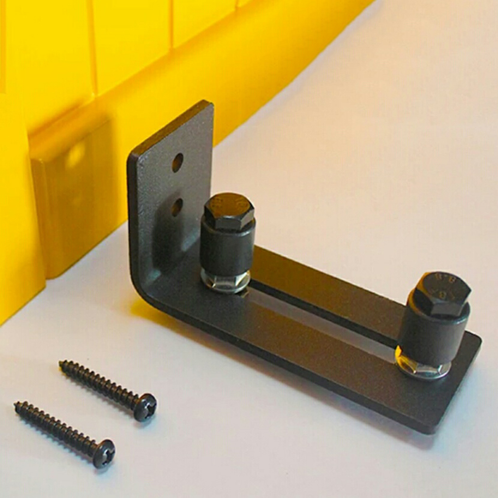 Steel Sliding Barn Door Guide Roller Stopper Durable Accessories Smoothly Quietly