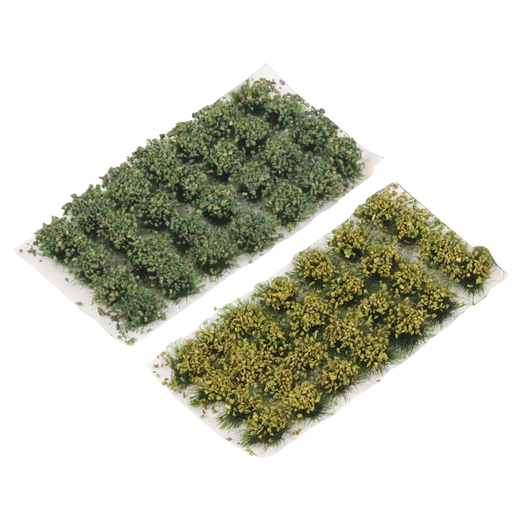 28 PCS DIY Miniature Grass Tufts Static Scenery Model Landscape Wargame Garden Decor Building Layout Sand Table Grass