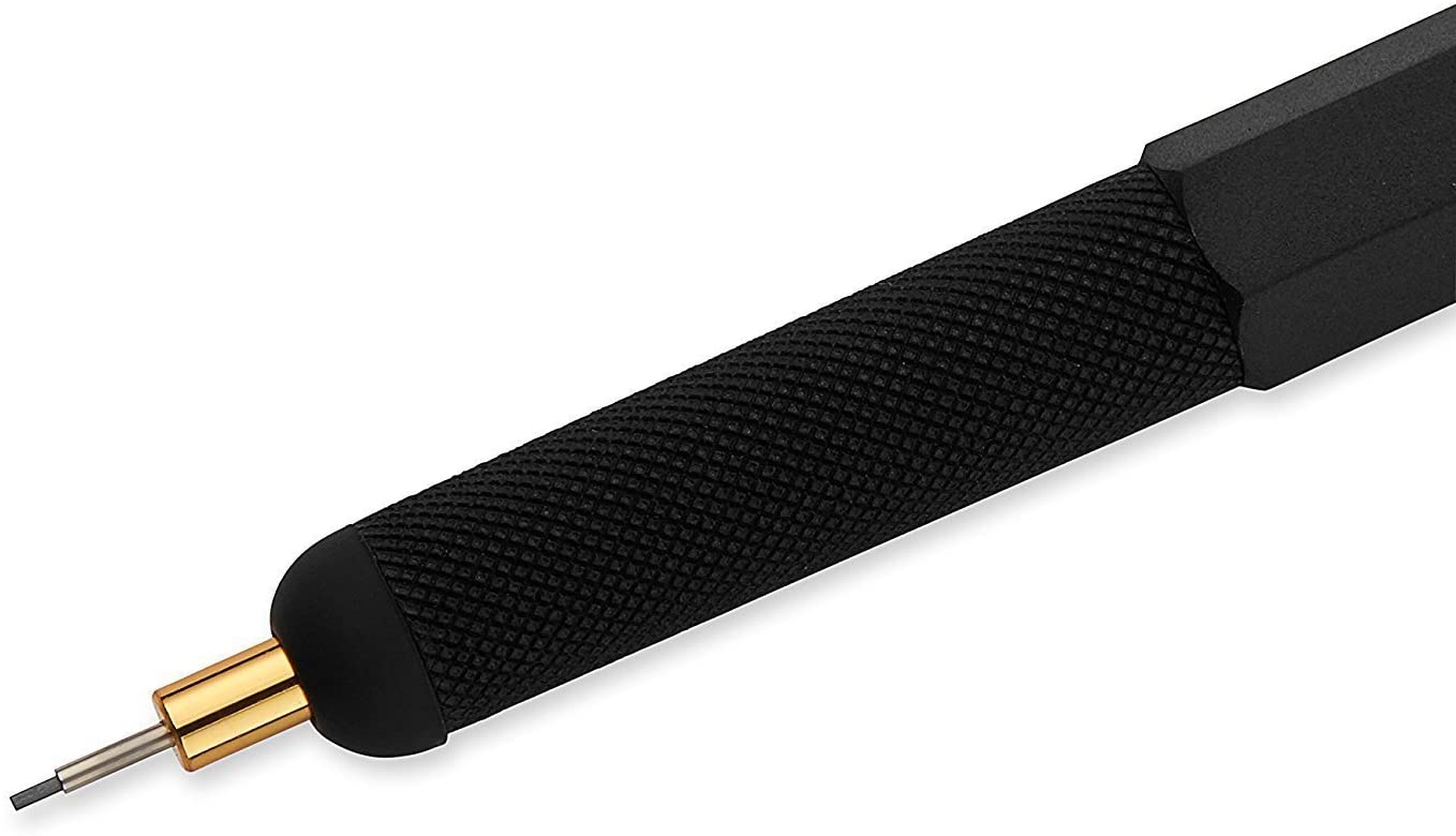 Barril de Prata Rotring Lápis Mecânico Retrátil 0.5mm Preto 1904447 800 2 Material escolar e de escritório