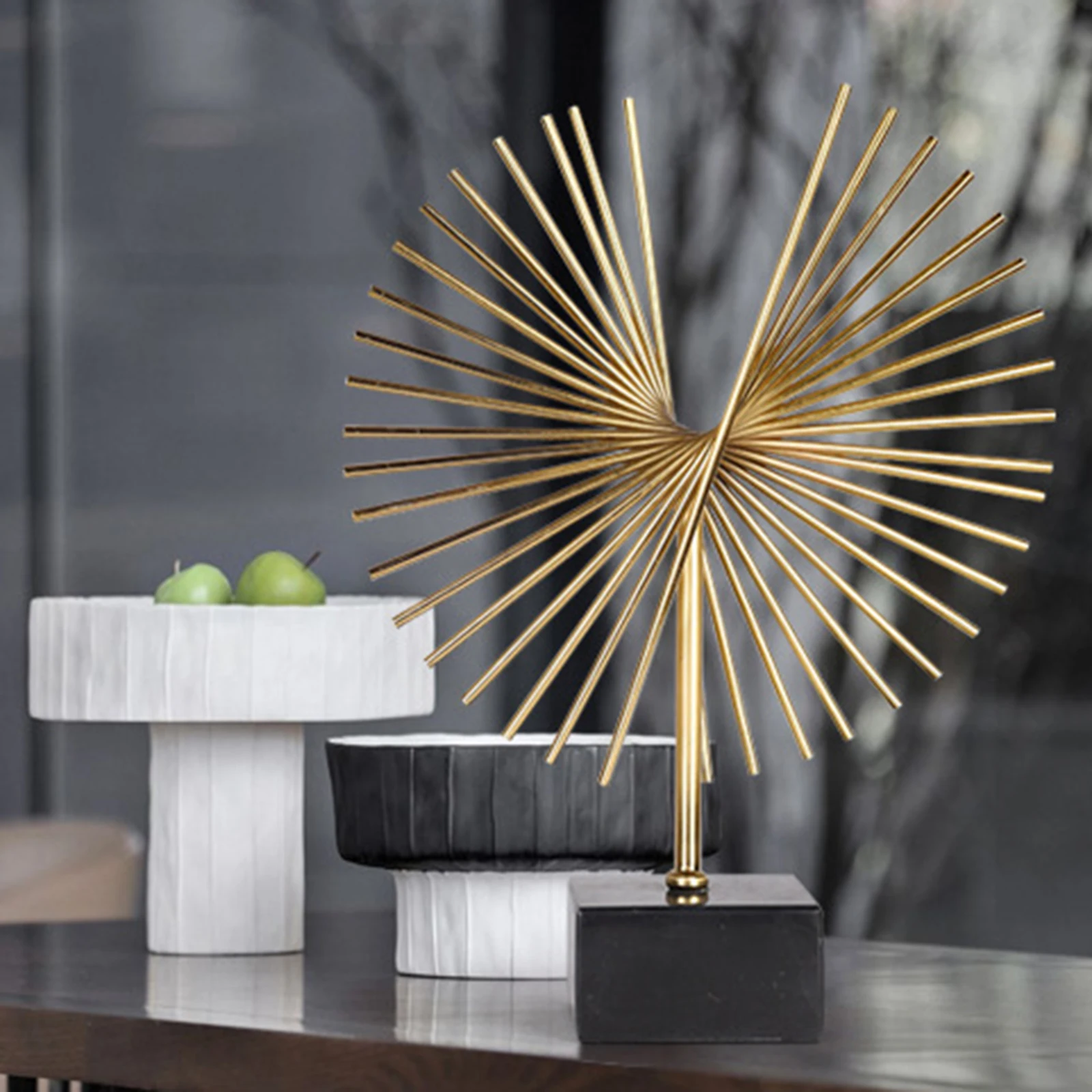 Modern Gold Table Decor Metal Sculpture Home Living Room Desk Ornaments