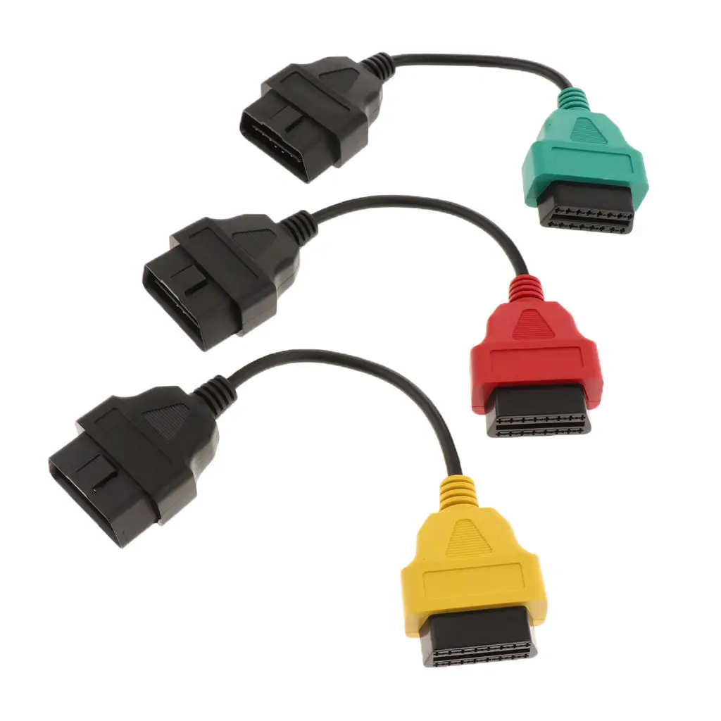 Pack of 3 ECU Connect Scan Adapter Cables for Fiat ECUScan MultiEcuScan