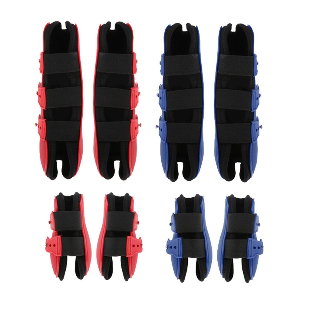 1 Pair Open Front Horse Exercise Jumping Boots, Tendon Leg Support Boots for Training, Riding, Eventing