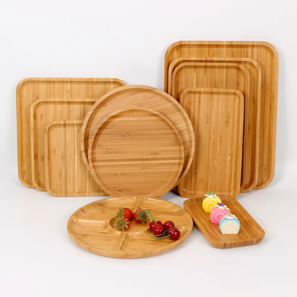 Zebra Wooden Tea Trays Rectangular Dessert Serving Plates Kitchen Utensils Solid