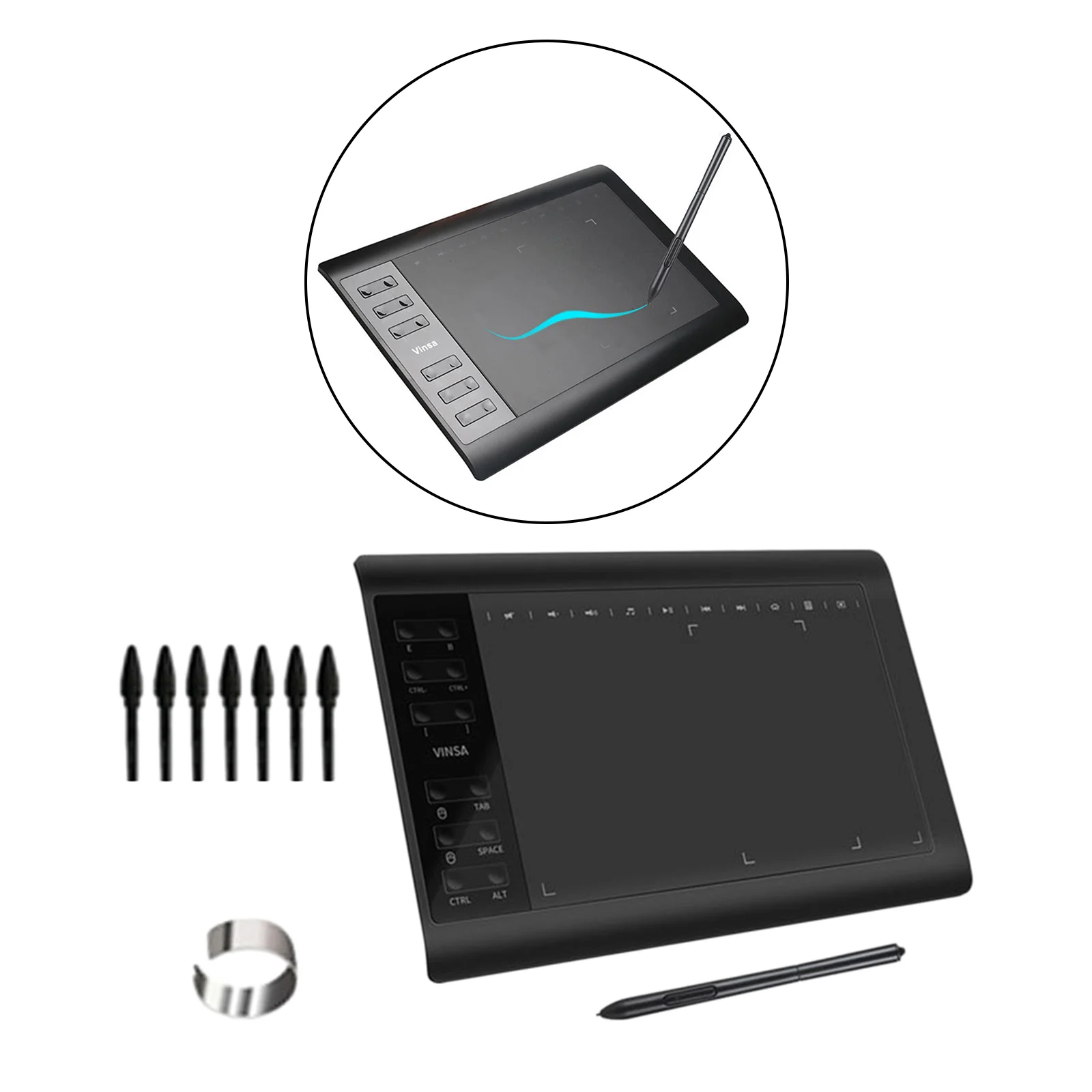 Office Art Design Digital Graphics Drawing Tablet Board Pad 8192 Level Pen