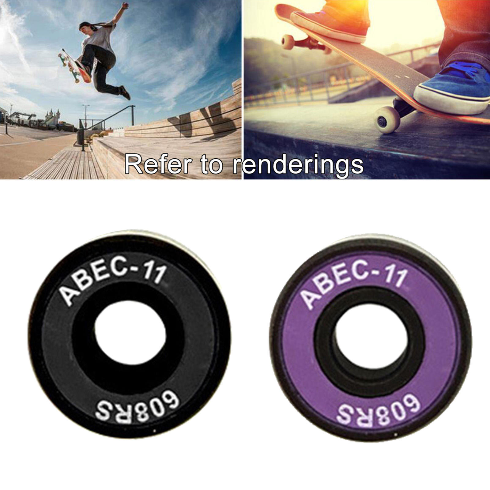 8Pcs 608RS ABEC 11 High Quality Inline Skates Bearing Skate Board Wheels Beaing for Scooter Skateboard Longboard Accessories