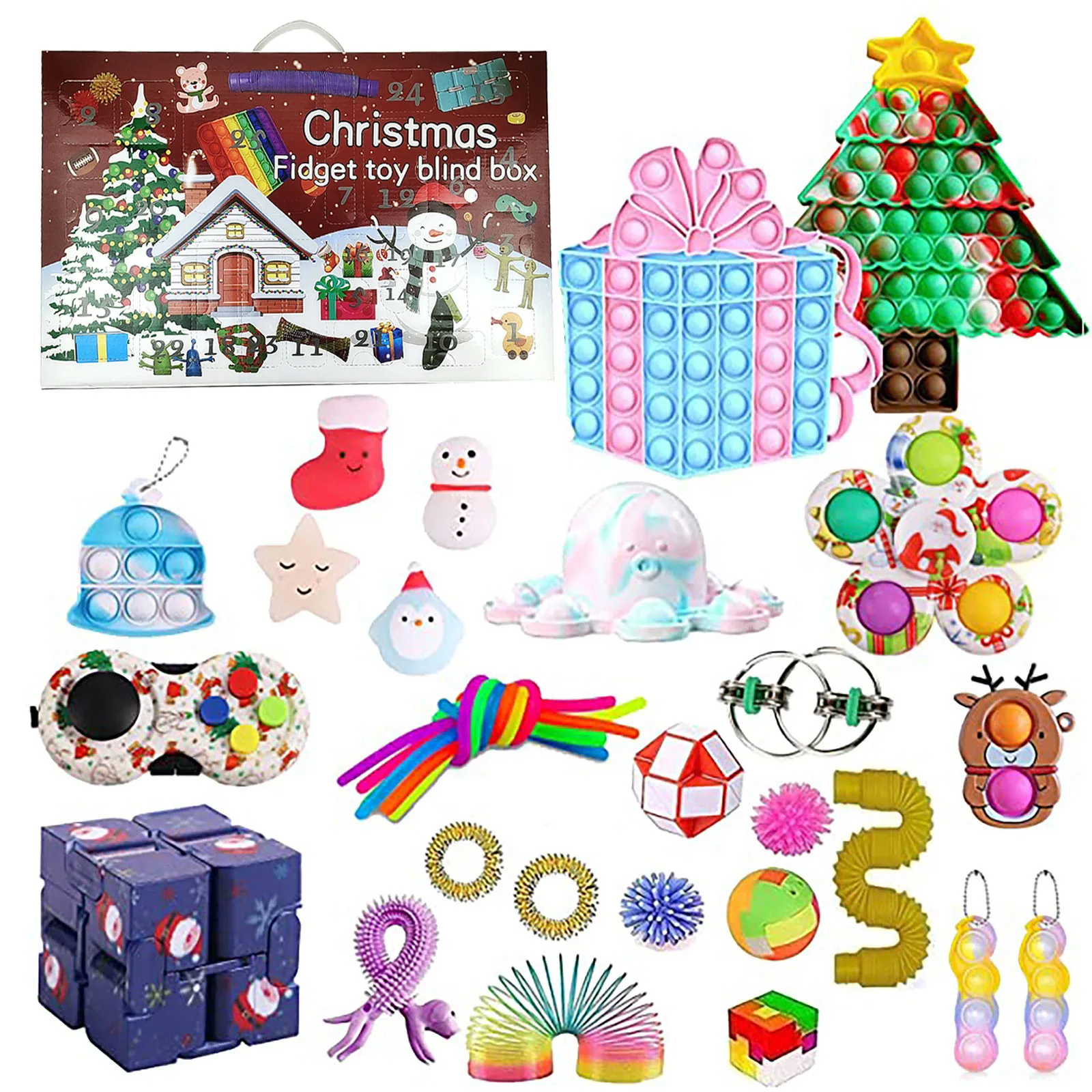 Fidget Toys 24 Days Christmas Advent Calendar Pack Anti Stress Toys Kit  Stress Relief Figet Toy Brinquedos Kids Christmas Gift - AliExpress Toys &  Hobbies