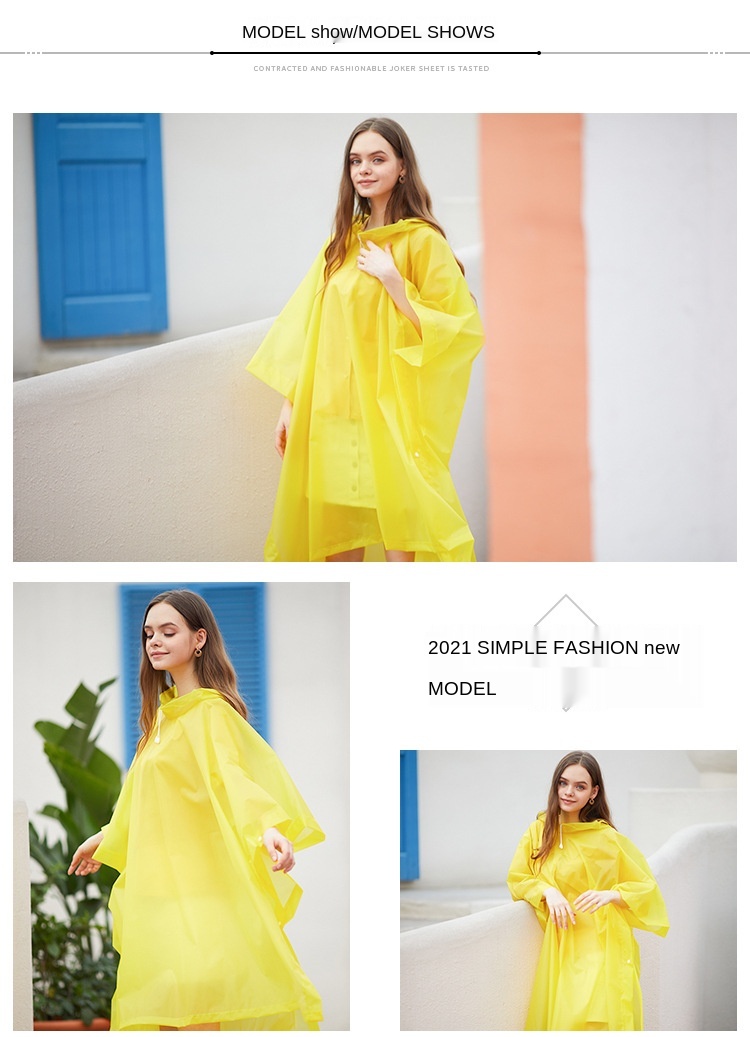 Description Picture 5 of itemMultifunctional Raincoat Universal Men Transparent Raincoat Women Backpack Poncho Rain Coat Cover Impermeable Camping Hiking