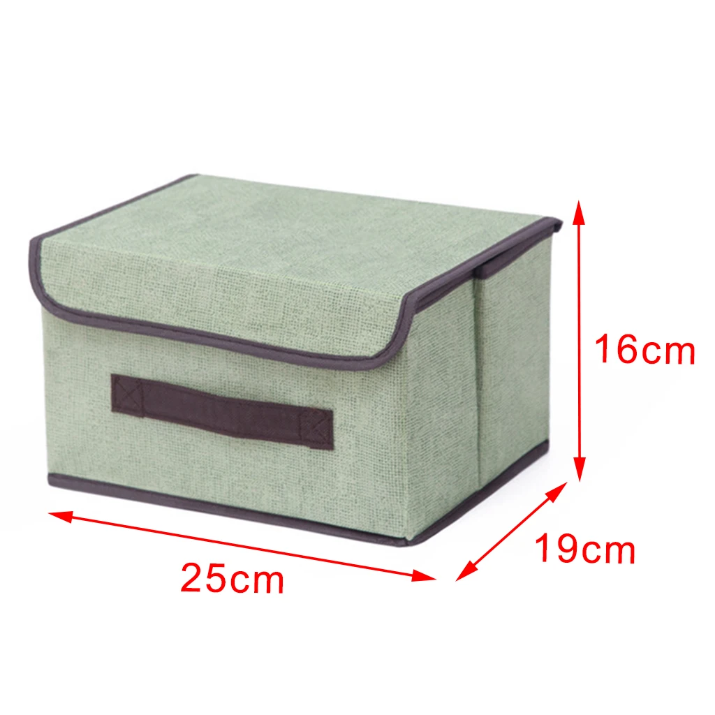 Foldable Storage Box Bin w/ Lid Toys Clothing Organizer Food Fruit Container Garage Basket Stackable Cloth Fabric Organizing