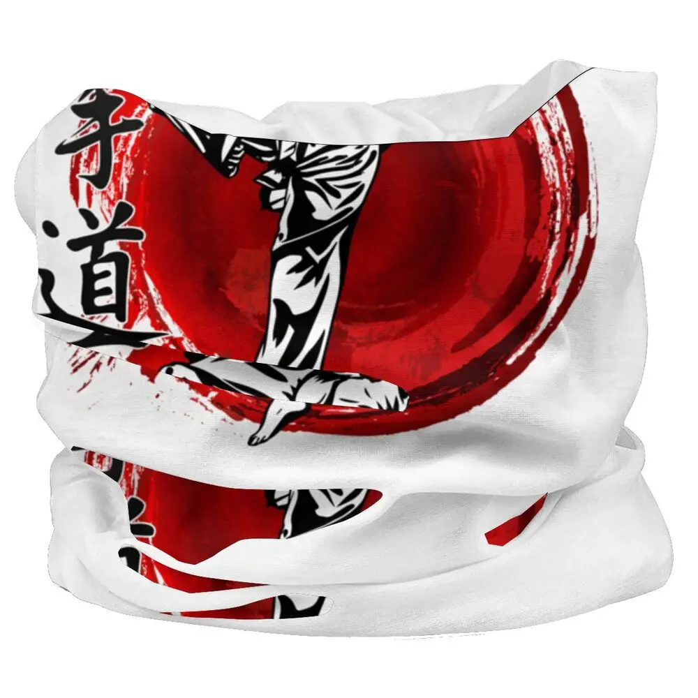 Karate Shotokan Kyokushin Scarf Neck Face Mask Unisex Fashion Tube Mask Balaclava Bandana Multi-functional Headband Cycling men's scarves