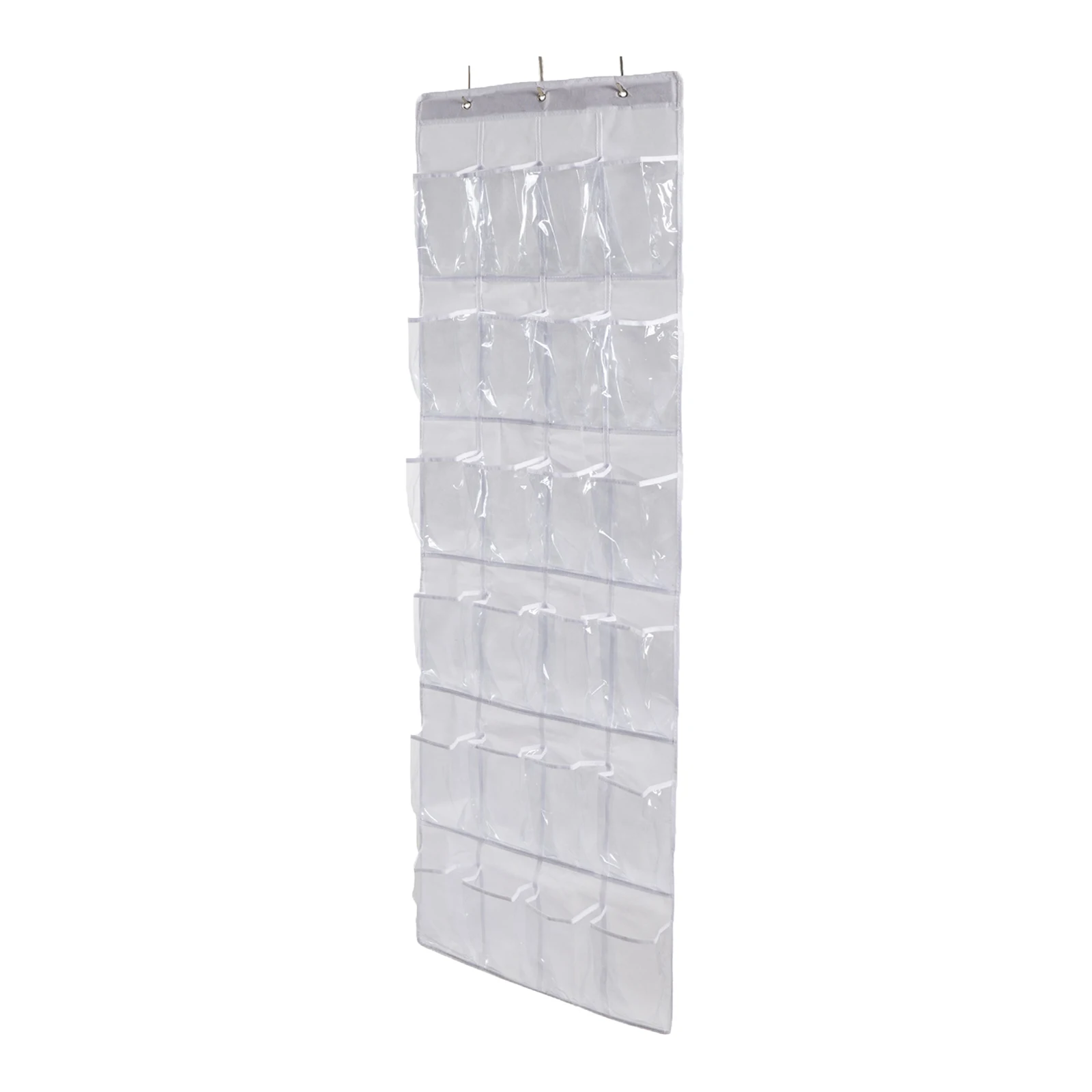 Over the Door Shoe Organizer, 24 Pocket Shoe Rack Over the Door with 3 Hooks