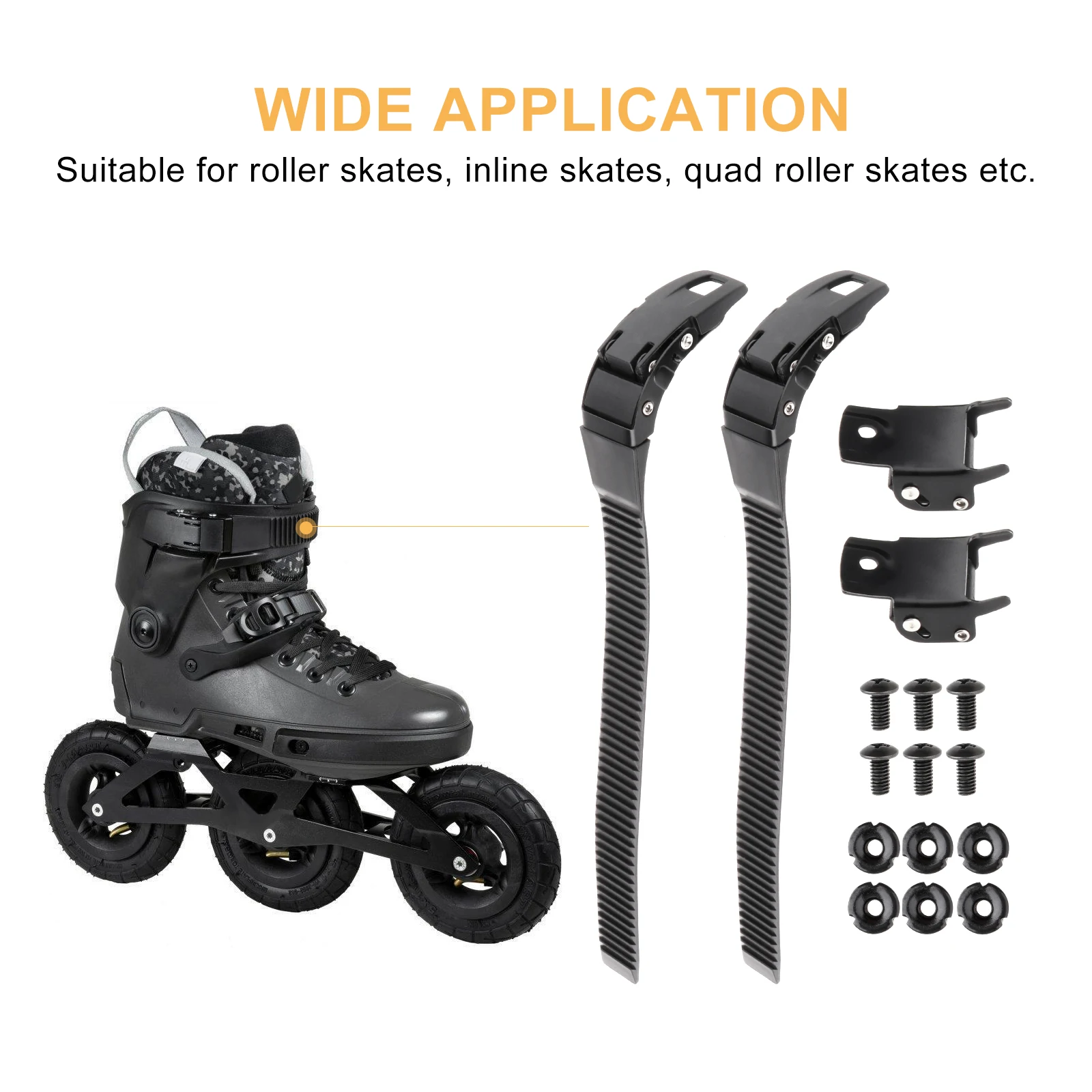 2 set Sturdy Replacement Inline Roller Skate Shoes Energy Strap + Buckle