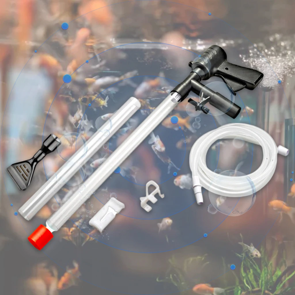 Aquarium Gravel Cleaner Fish Tank Water Changer Sand Washer Vacuum Siphon Operated Gravel Cleaner