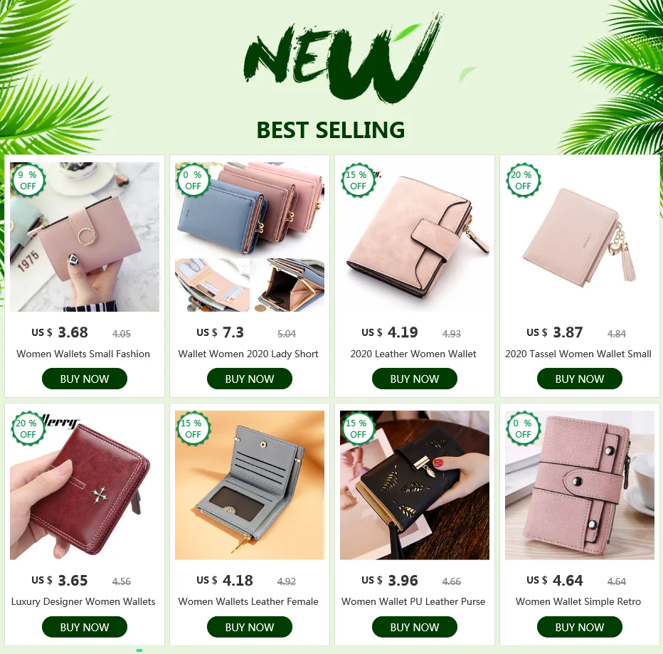 2022 New Women's Wallet PU Leather Women's Wallet Made of Leather Women Purses Card Holder Foldable Portable Lady Coin Purses