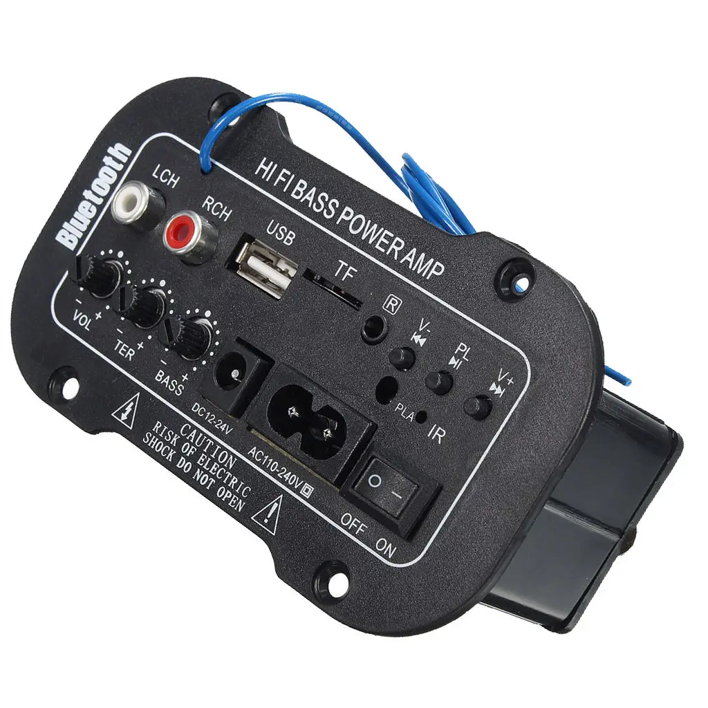 50W Amplifier Board Audio Bluetooth Amplificador USB FM Radio TF Player Subwoofer DIY Power Amplifiers For Car Truck RV Camper