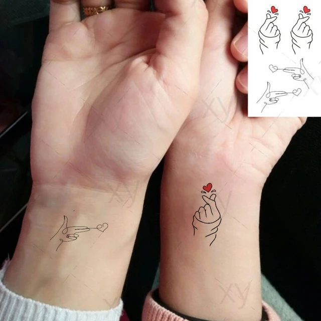 Waterproof Temporary Tattoo Sticker Shake Hands Love Cat Frog Crown Fish  Hook Body Art Flash Tattoo Fake Tattoo For Women Men - Temporary Tattoos -  AliExpress