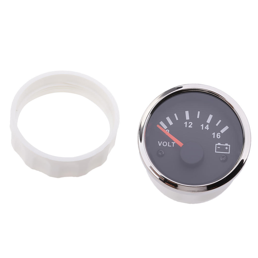 52mm 2" Universal 8V-16V Gauge Meter Racing Car Voltmeter Volt Gauge DC12V