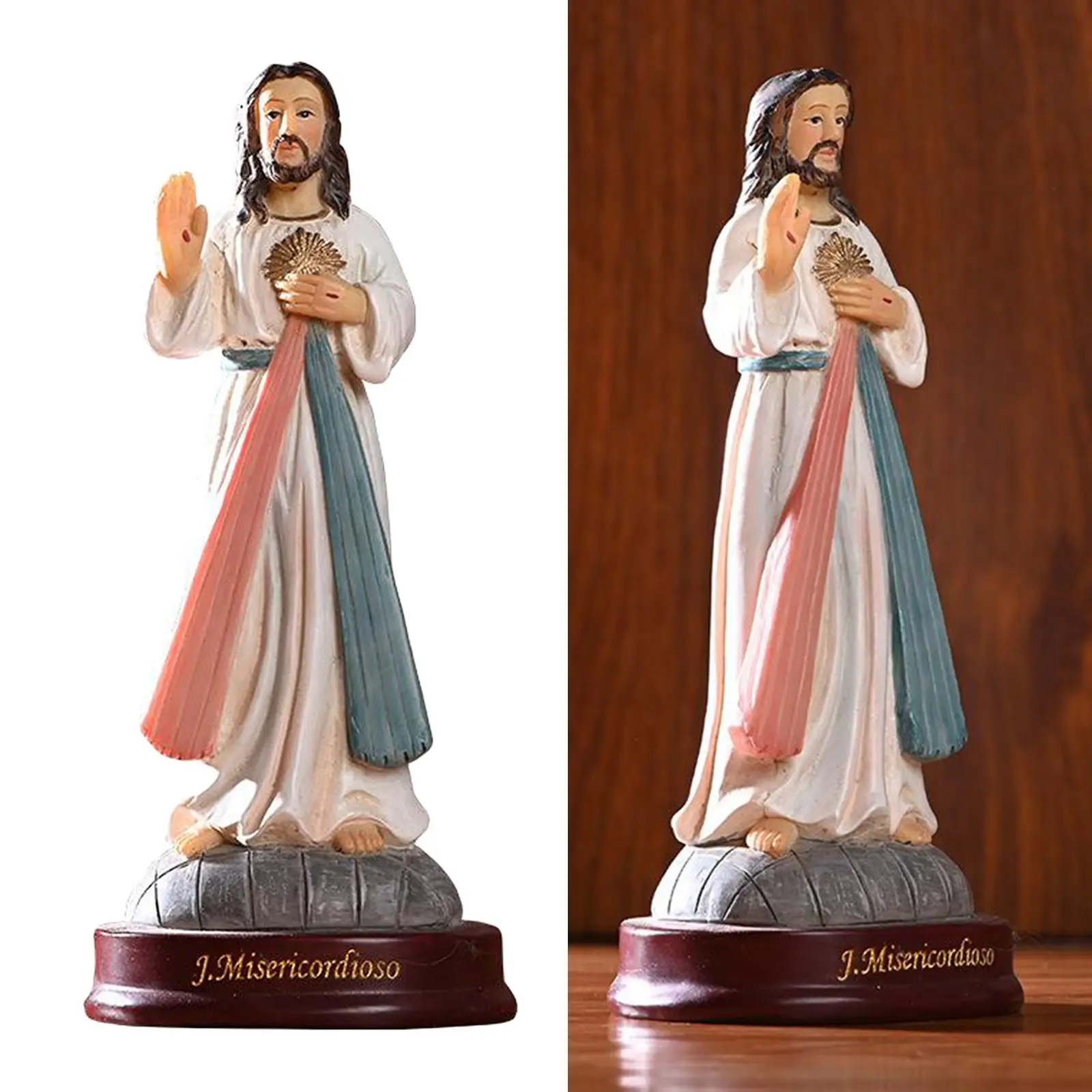 Religious Figurine Resin Jesus Statue Figure Sculpture Savior Figurine Catholic Christian Religious Gift Home Chapel Decoration