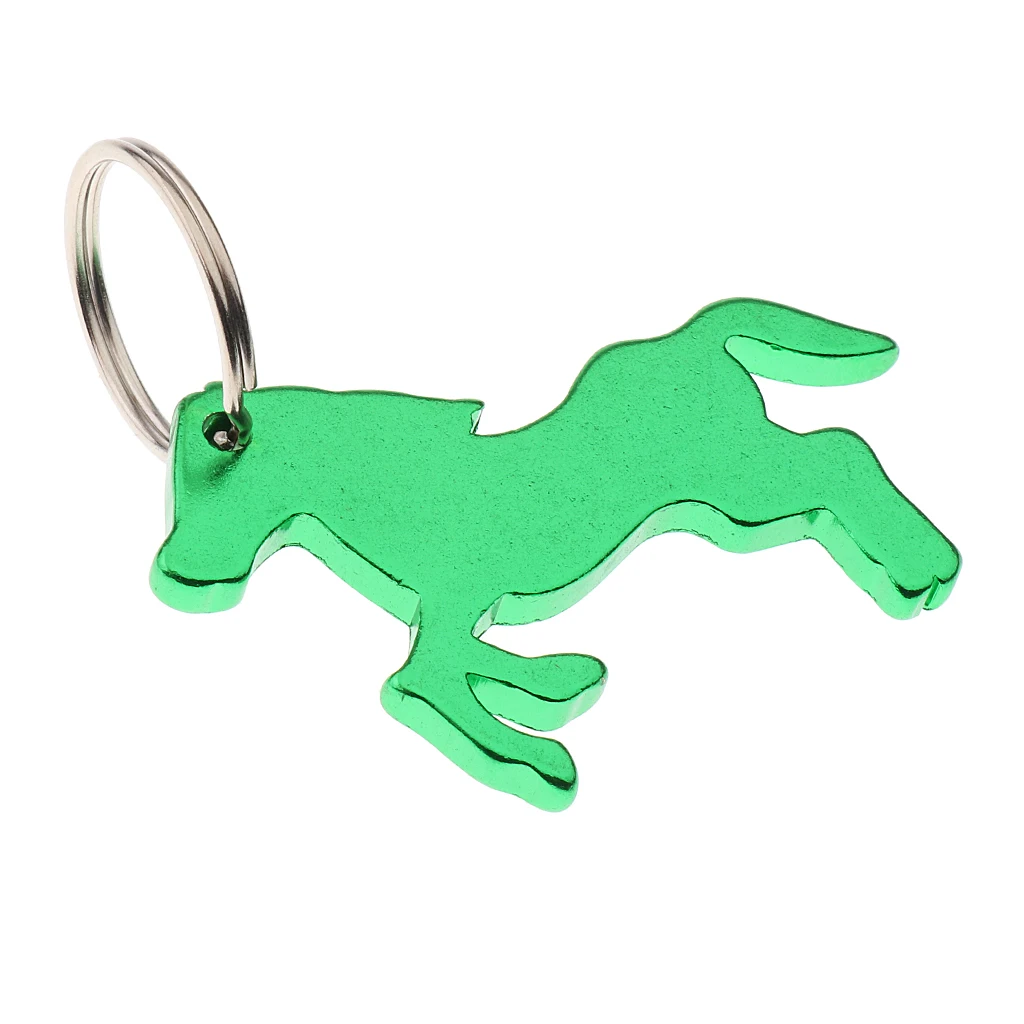 Novelty Horse Pattern Bottle Opener Key Ring Keychain Bag Pendent