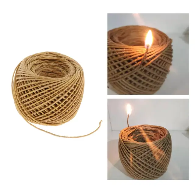 Organic HempWick Natural Beeswax Coating Candle Wick DIY Crafts Natural  Fiber 61m/200ft Length - AliExpress