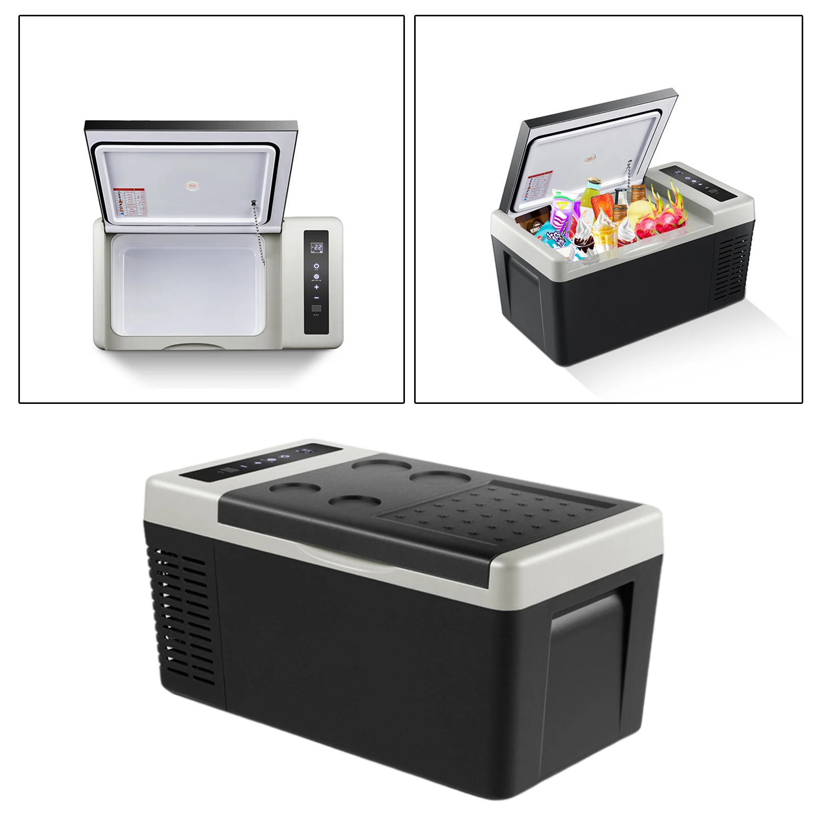Portable Mini Car Refrigerator Cosmetics Beauty Makeup Fridge Electric Cooler Freezer for Camping Travel,18L