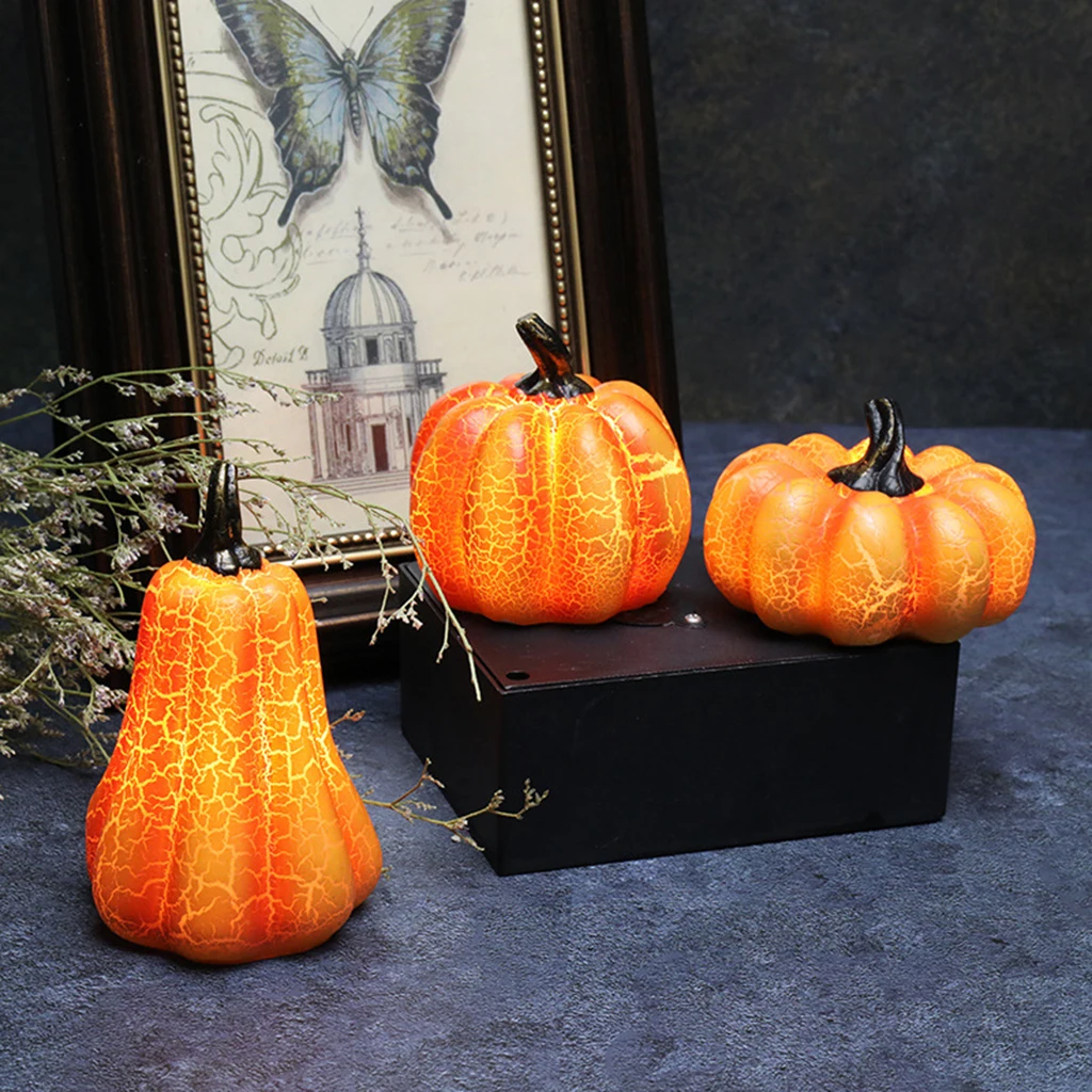 Halloween Pumpkin Lamp Decorative Battery Operated Gift Lantern Home Night Lights Holiday Light Up Living Room Decors