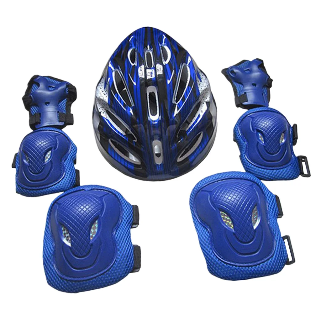 Adults Protective Gear Set Knee Pads Elbow Pads Hands Pads Helmet Sports Safety Guard Kit for Outdoor Cycling Roller Skating