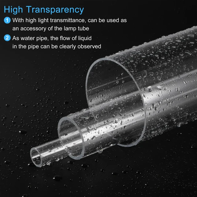 Tube acrylique transparent PMMA, tuyau rond, tubes droits creux en  plexiglas, longueur 350mm, 45mm-100mm, OD 35mm-96mm, ID, 1PC - AliExpress