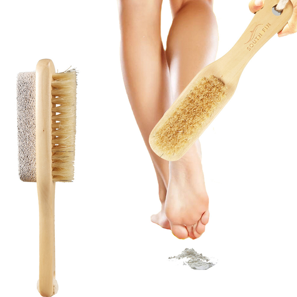 Double Sided Foot File Dry Rough Skin Remover Pumice Stone Brush for Smooth Feet