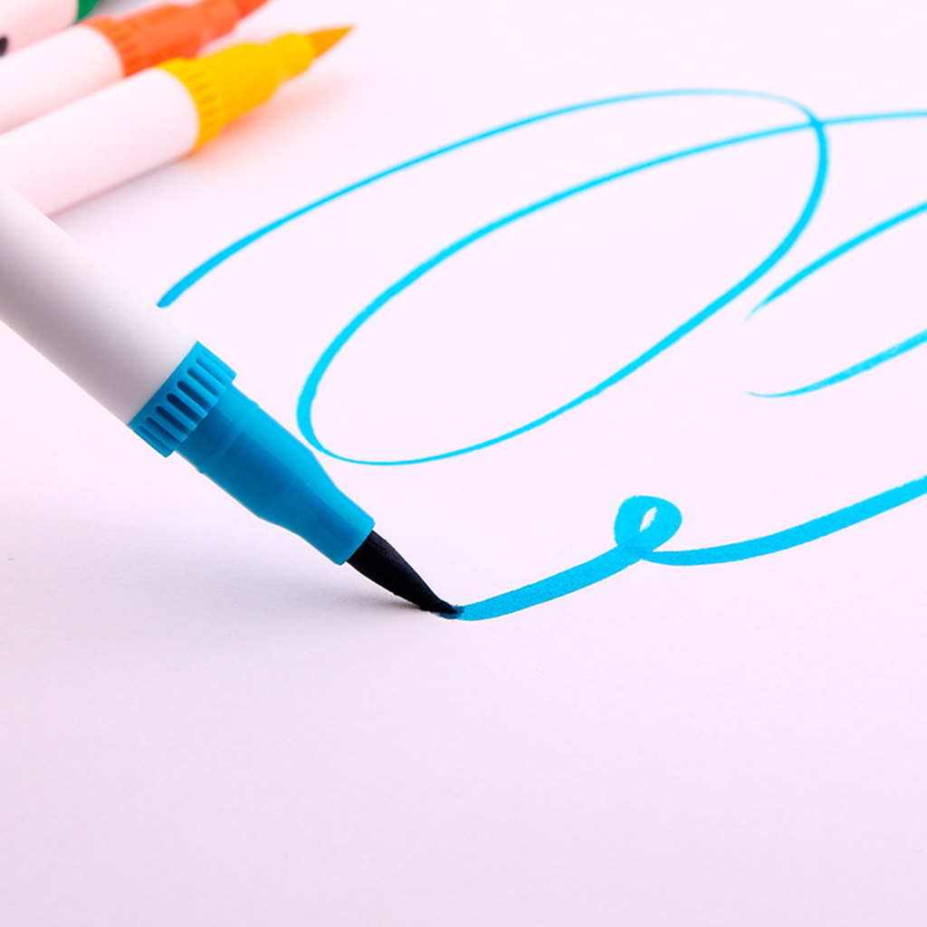 12 Colors Watercolor Dual Tip Brush Pen Kit for Kids Hand Lettering ODORLESS