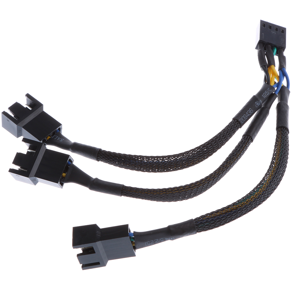 15cm 4 pin PMW Fan Y Splitter  Extension Cord 1 to 3 Fan Line