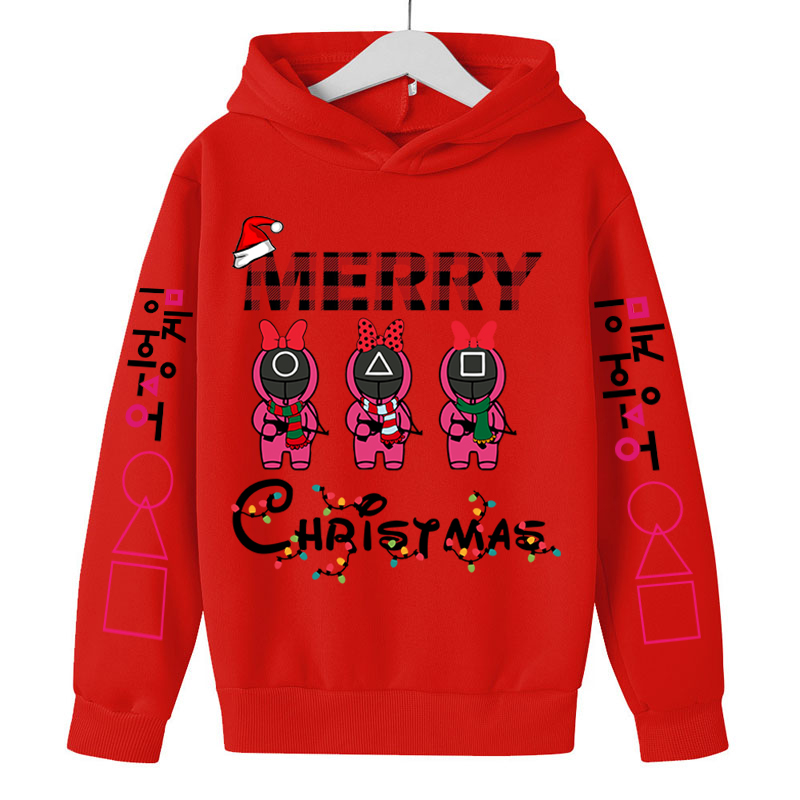 Autumn/winter Sweater Squid Game Fashion Boys Girls Hoodie Sweatshirts Holiday gift Christmas Clothing Children's Clothing