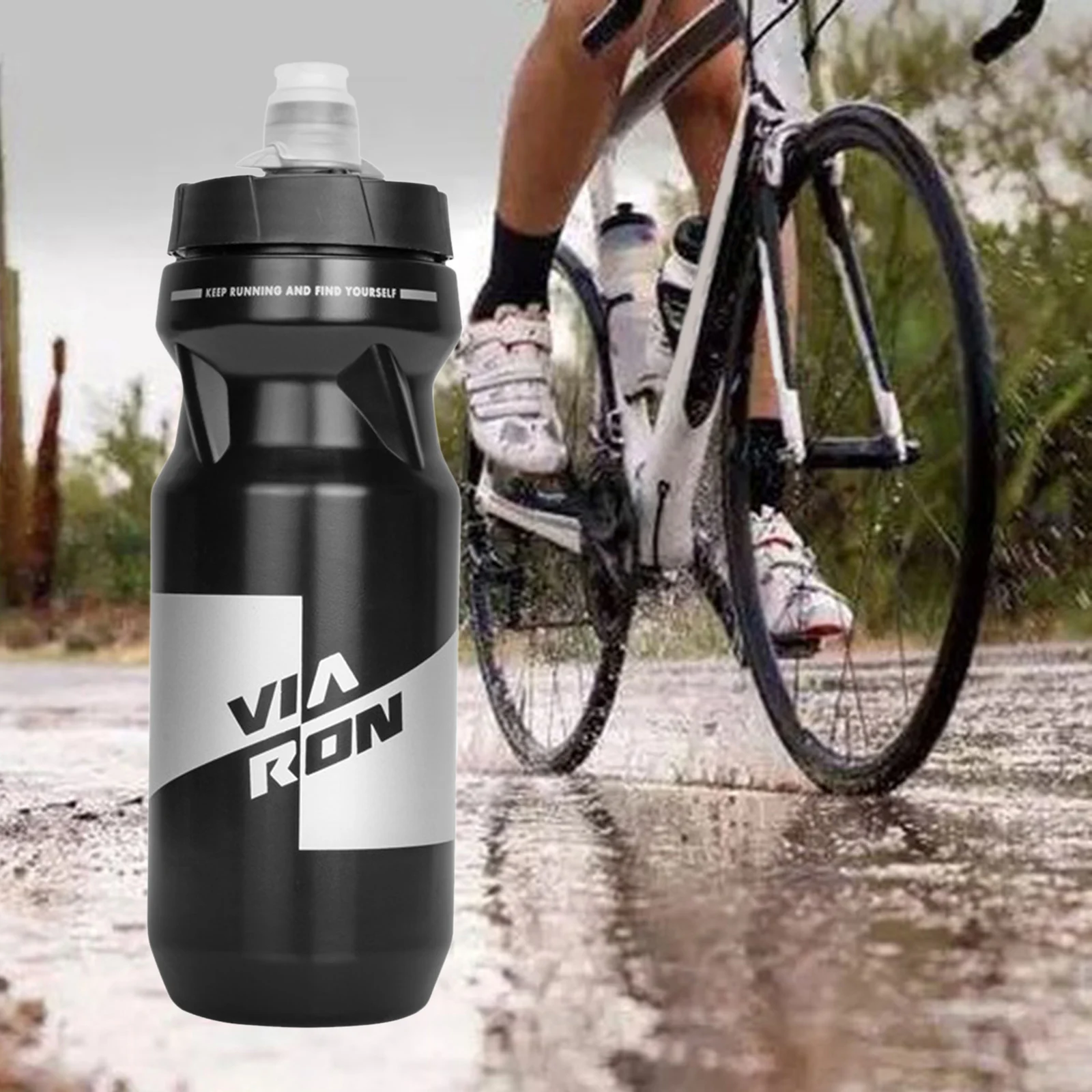 650ml Squeeze PP Sport Water Bottle BPA-Free Sport Squeeze Bottle, for Outdoor Bicycle Workout