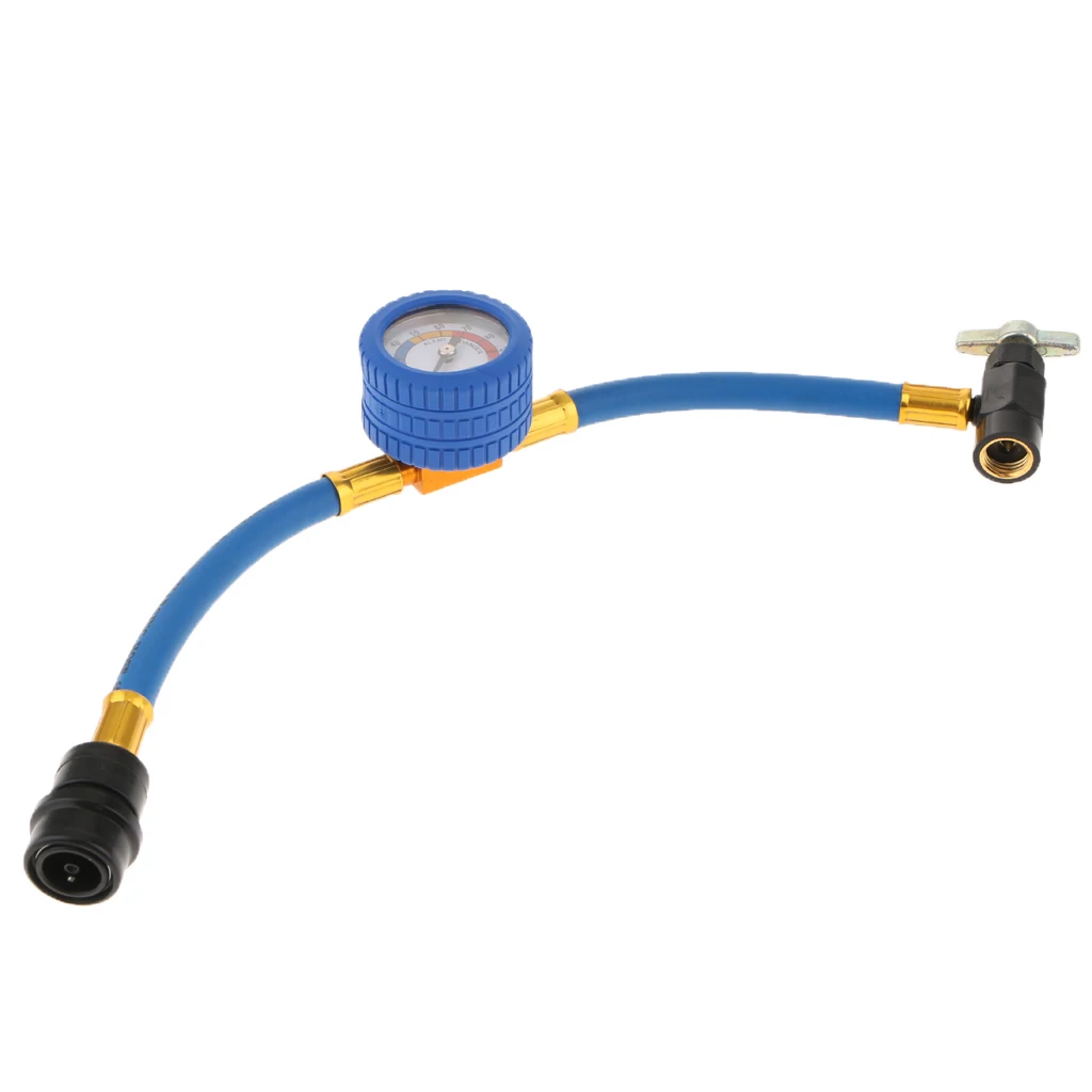 R134A Air Conditioning Recharge Measuring Hose Gauge Valve Refrigerant Pipe Auto Car Air-conditioning Accessories