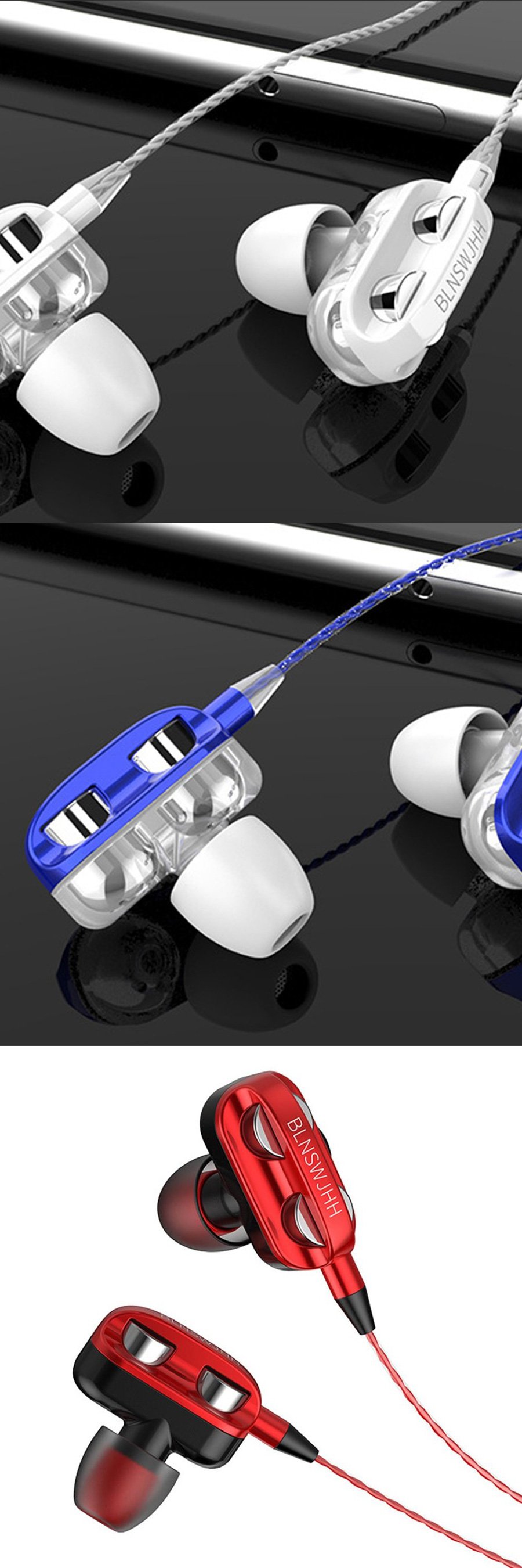 Universal In Ear Gaming Headphones Heavy Bass Wired Stereo Headphones Witch Microphones