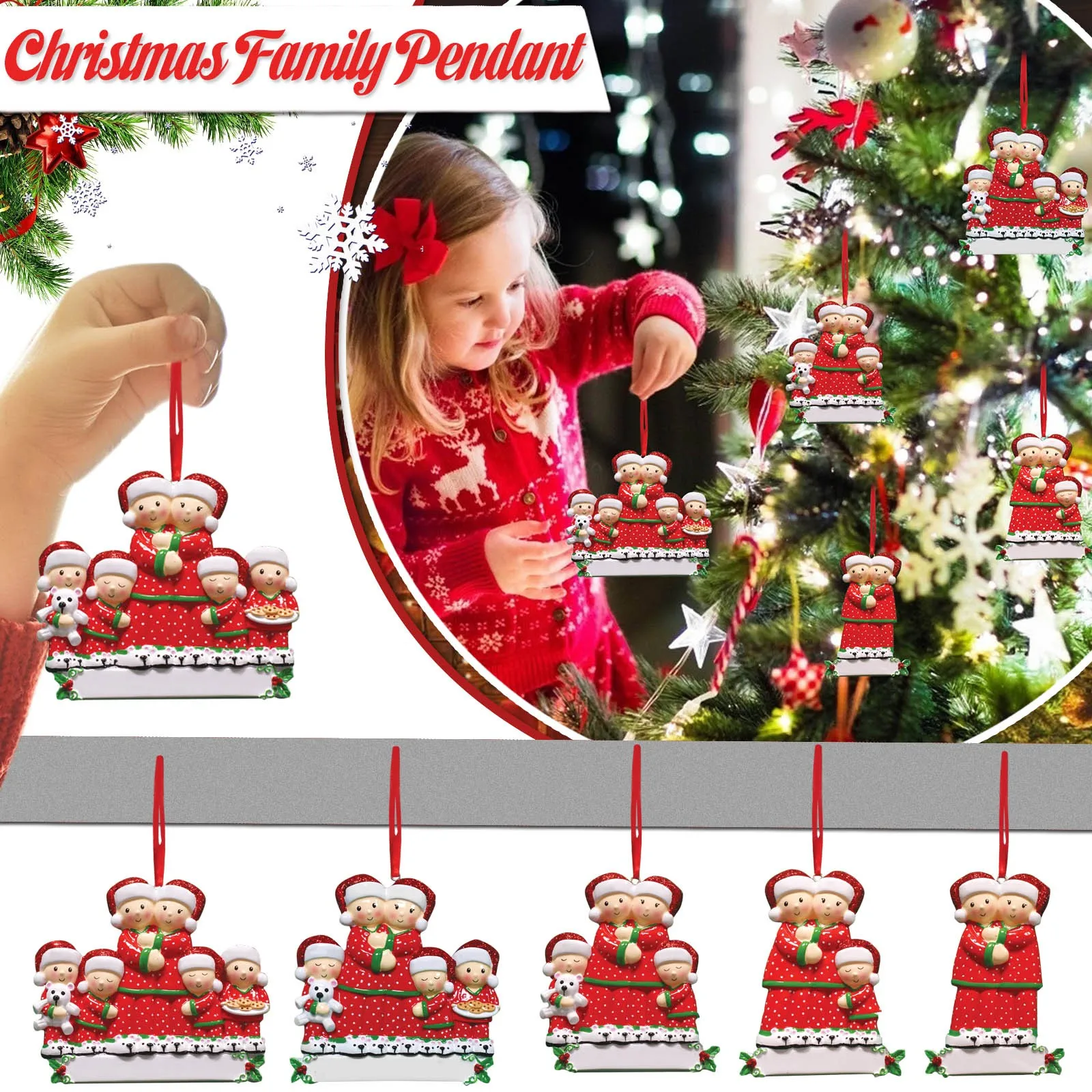 Details about   2020 Personalized Family Christmas Tree Ornament Survived Family Pendant nz 