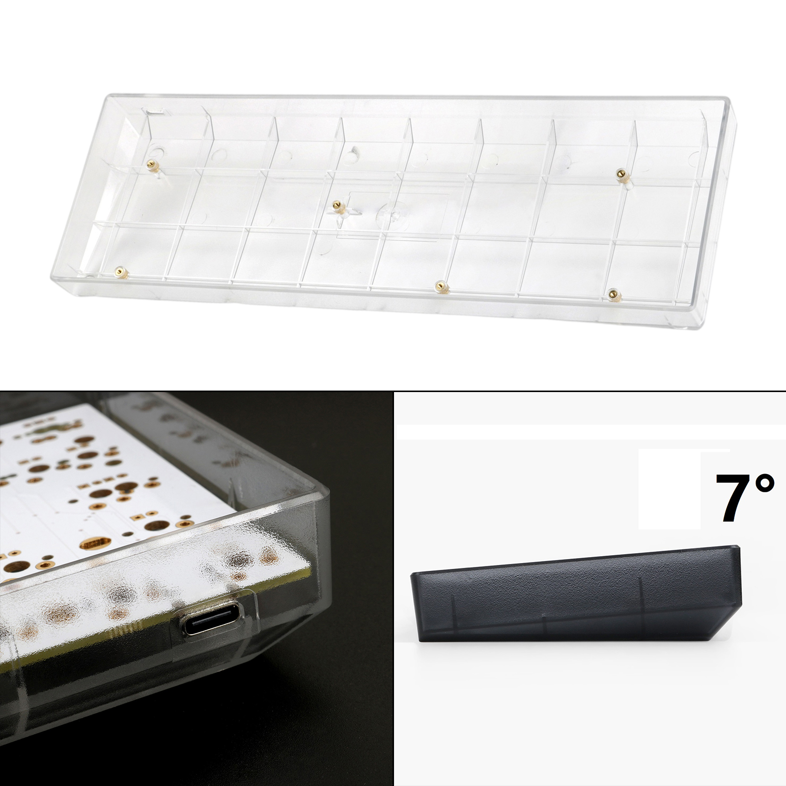 Keyboard Case Plastic Shell for 65% DIY XD68 GK68 , Lightweight Durable