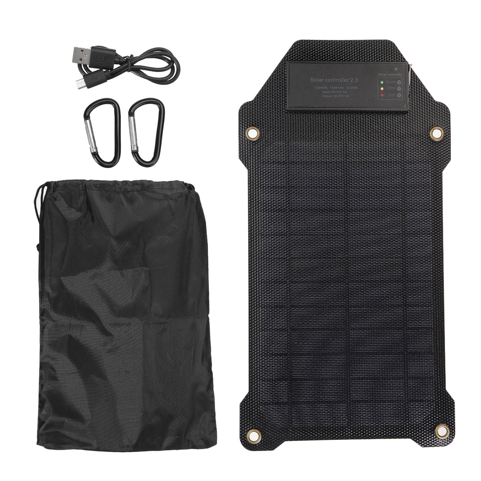 10W Portable Solar Charger 5V/1A Waterproof Solar Panel with USB Port Compatible with Power Station Cell Phone