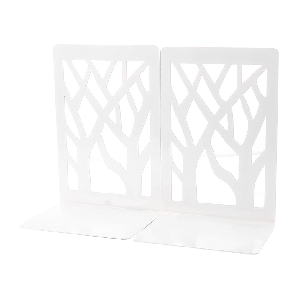 2Pieces Bookends, Book Ends for Shelves, Metal Bookend Book Divider/Holder, Decorative Bookends for Office, School, Home Decor