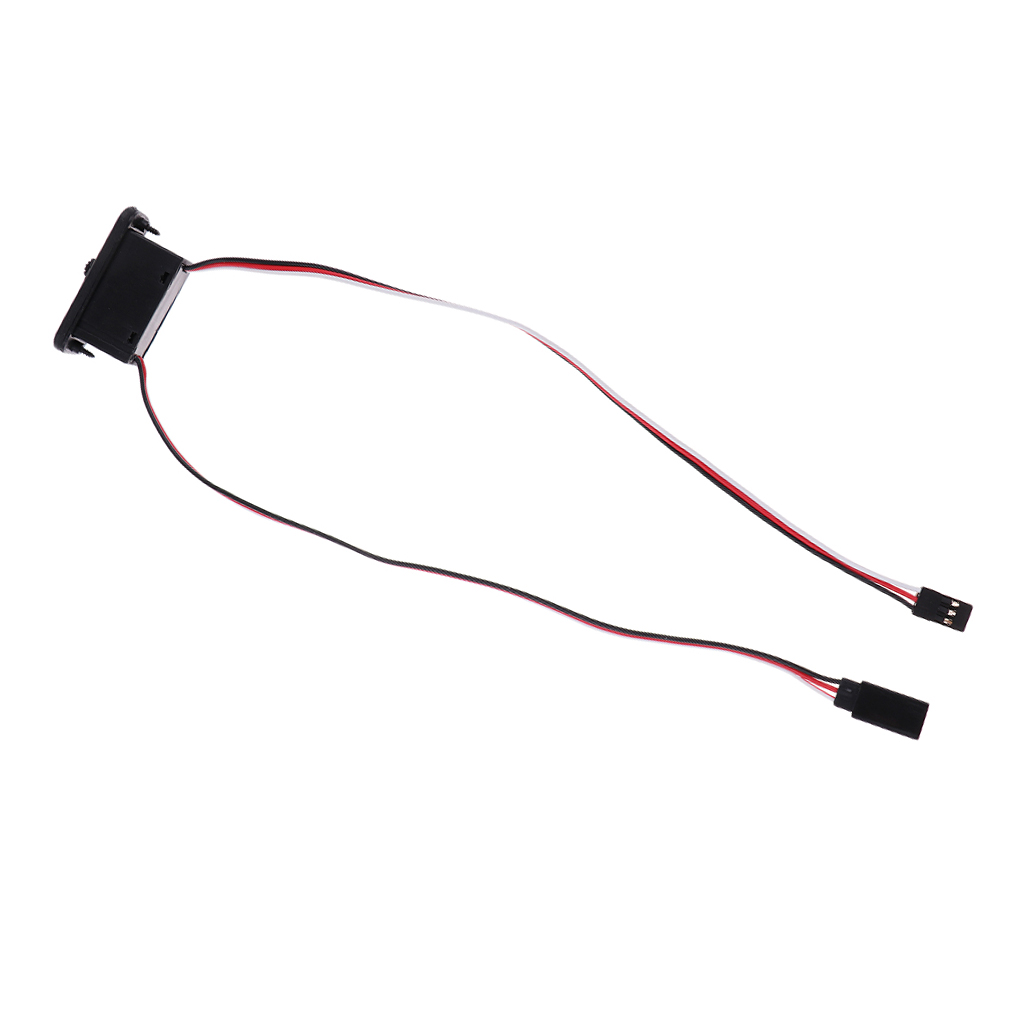 ON/OFF Switch FUTABA/JR Plug 25CM Cable Wire LED Male to Female for RC Servo