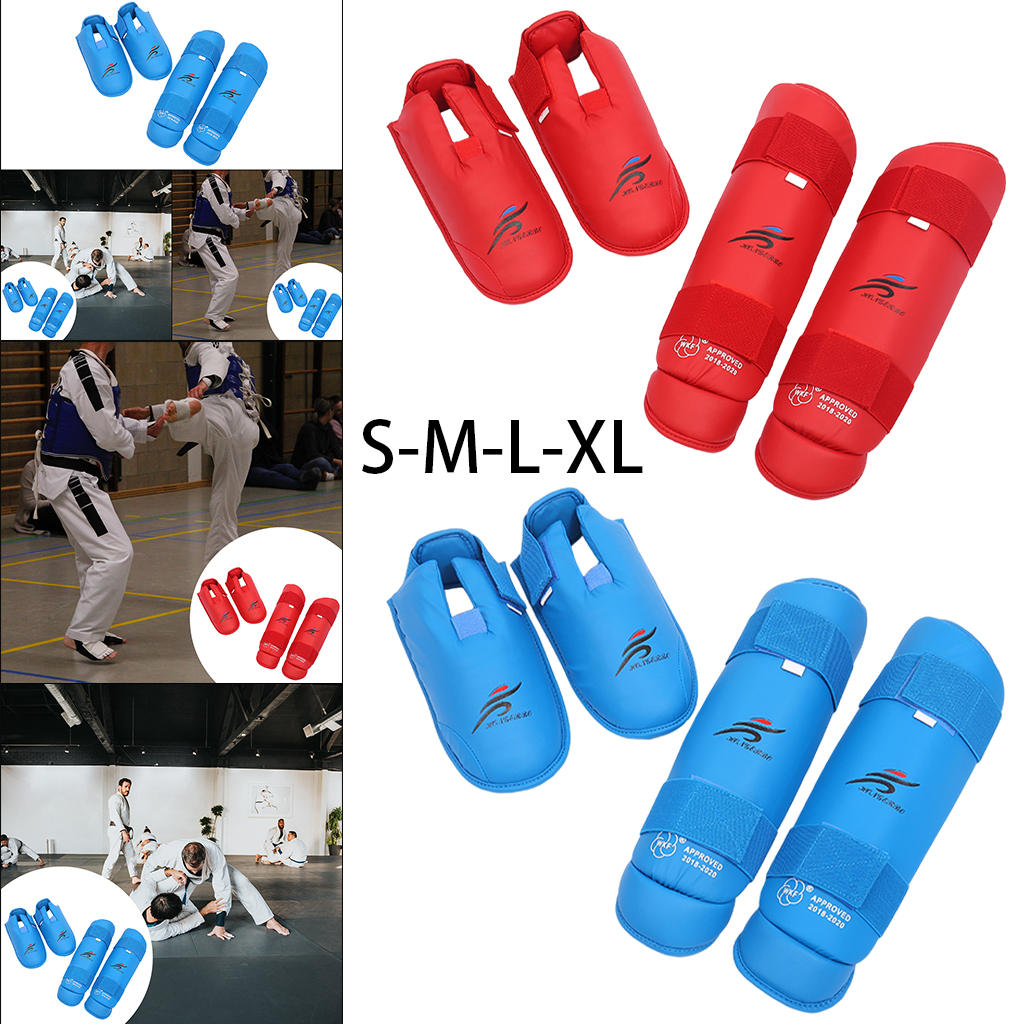 Strike Shin Guards Leg Protector Leg Support Protection Pads Shin Kick Pads for Foot & Instep Muay Thai Karate Martial Arts Tkd