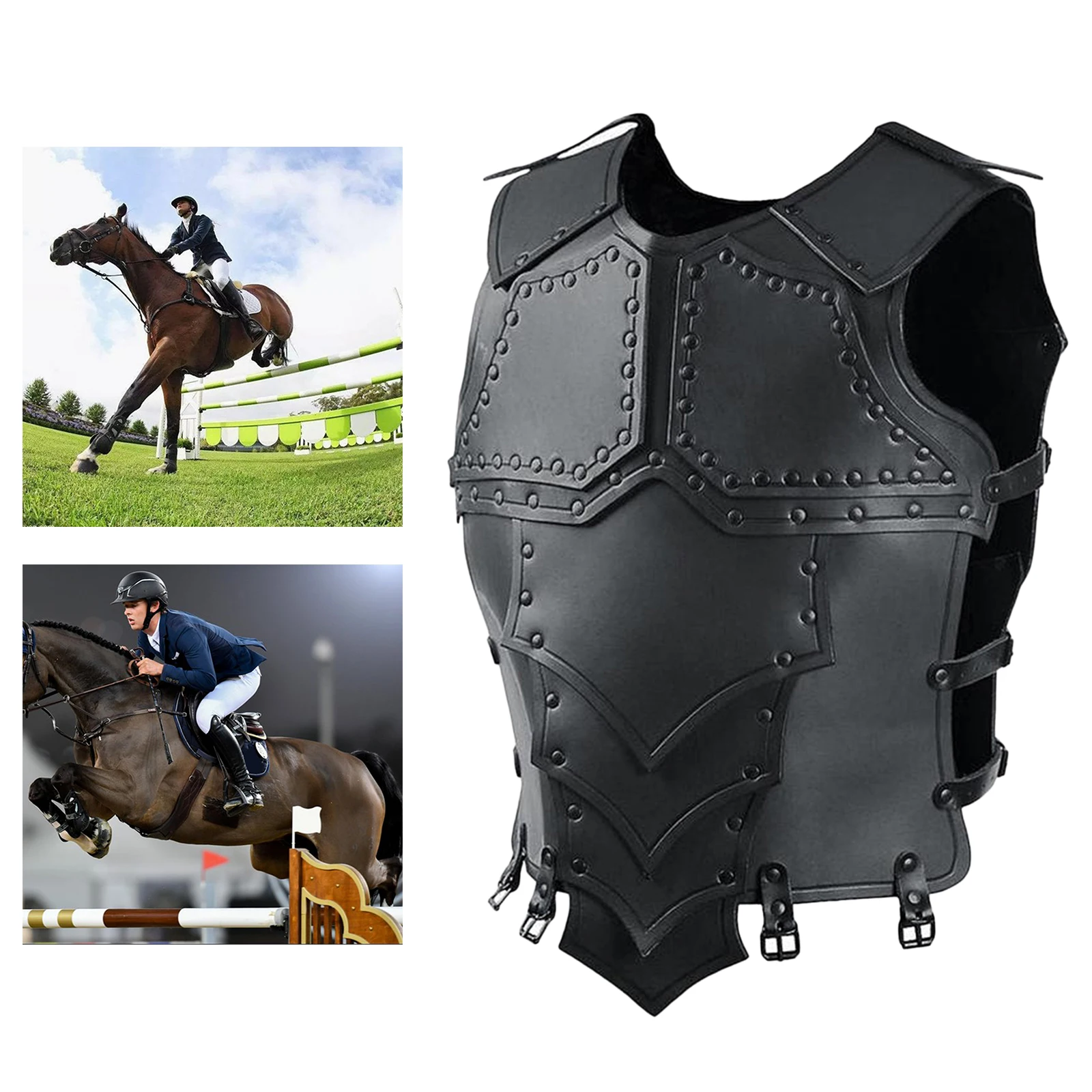 Adult S Black Horse Riding Body Protector Equestrian Eventer Safety Vest 