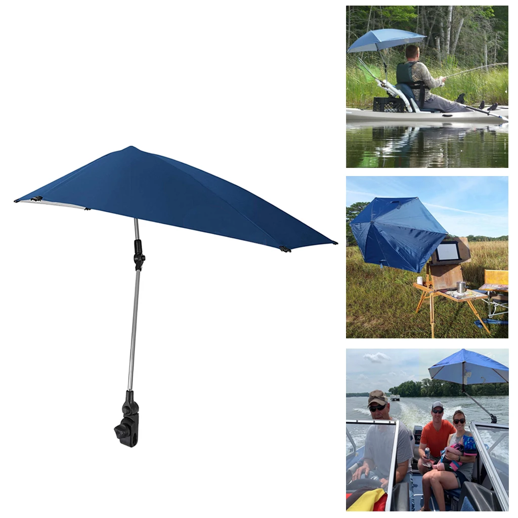 Foldable UPF 50+ Adjustable Clamp-on Beach Umbrella Protection] for Chair