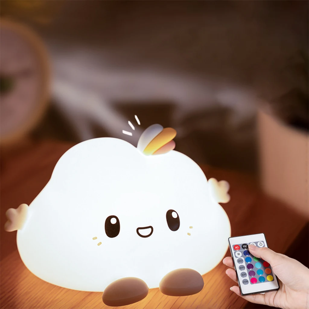 Cute Cloud Night Light Kids Room Decor LED Dimmable Night Light for Baby Children Birthday Gift Bedroom Living Room Decoration