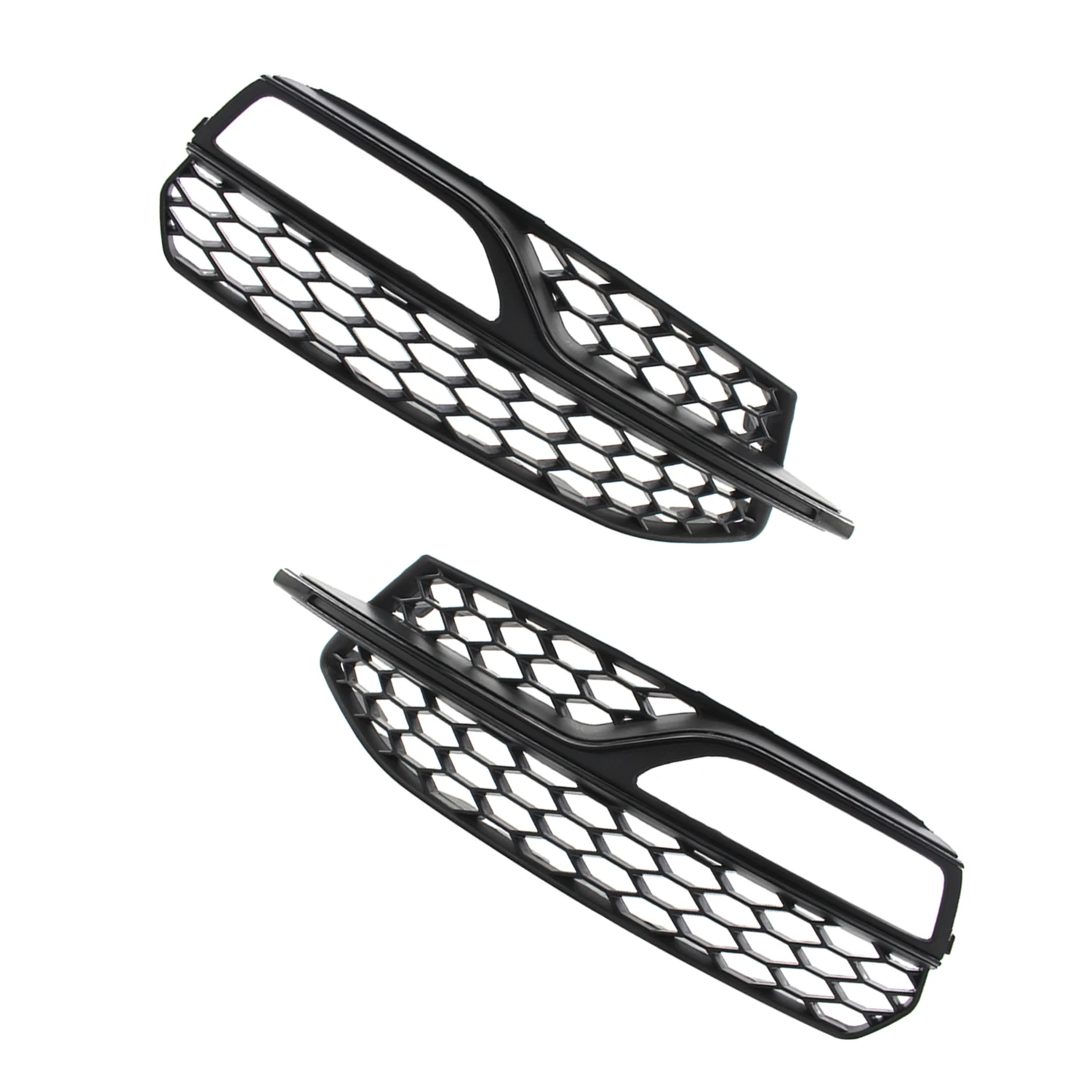 2 Pieces Front Fog Light Grilles Direct Replaces for Audi A3 S-Line 14-16