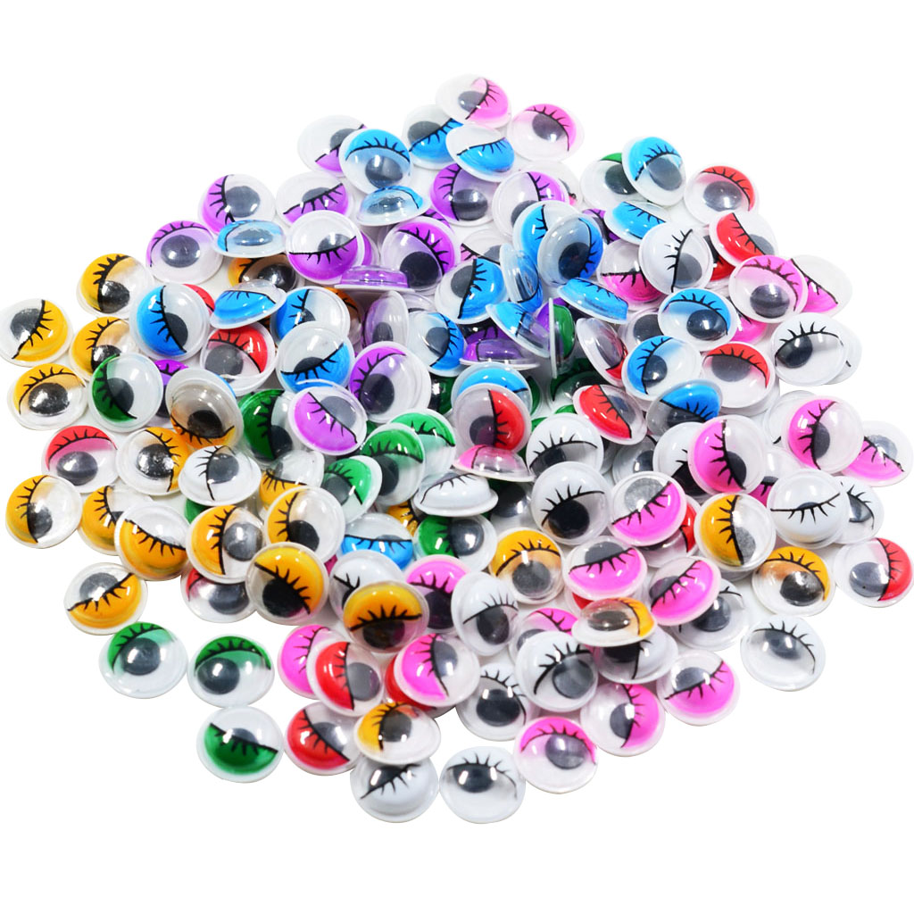 Googly Wiggle Wobbly Sticky Craft Self Adhesive Eyes Stickers, Set of 168Pcs in